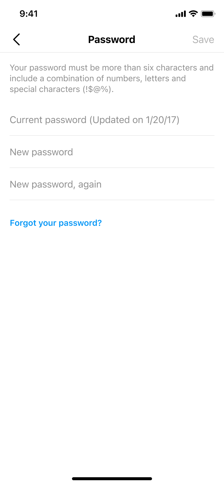 Suspicious login notifications screen